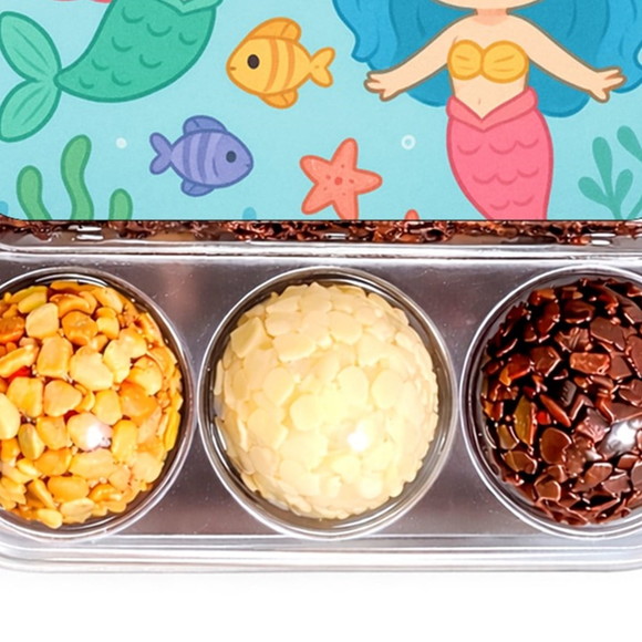Embalagem Bolo Docinhos Personalizada Sereias - Imagem 5