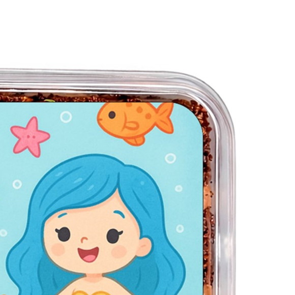 Embalagem Bolo Docinhos Personalizada Sereias - Imagem 3
