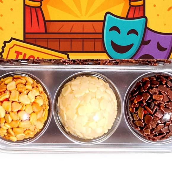 Embalagem Bolo Docinhos Personalizada Teatro Infantil - Imagem 5