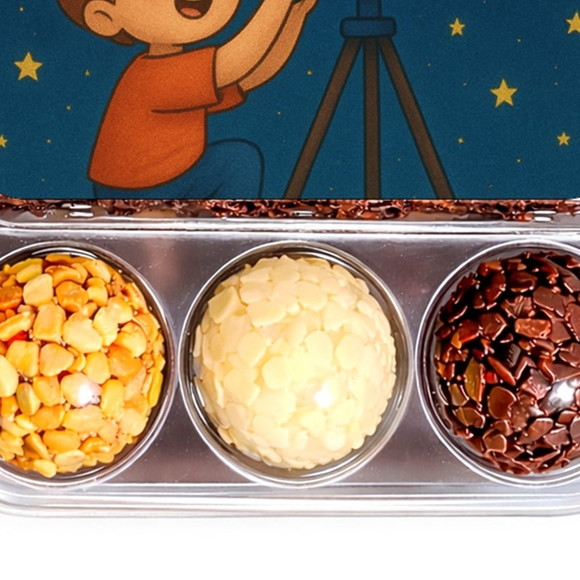 Embalagem Bolo Docinhos Personalizada Telescópio Kids - Imagem 5