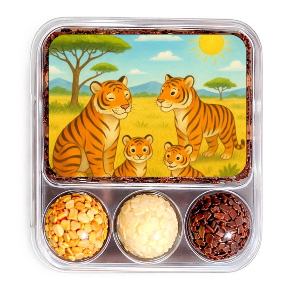 Embalagem Bolo Docinhos Personalizada Tigres