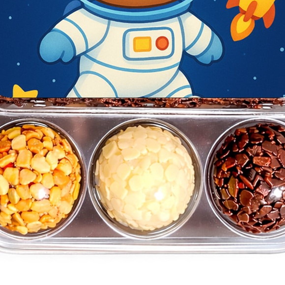 Embalagem Bolo Docinhos Personalizada Ursinho Astronauta - Imagem 5