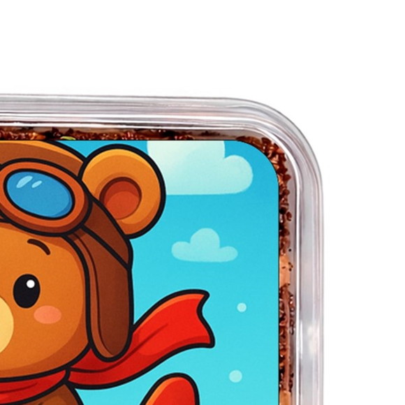 Embalagem Bolo Docinhos Personalizada Ursinho Aviador - Imagem 3