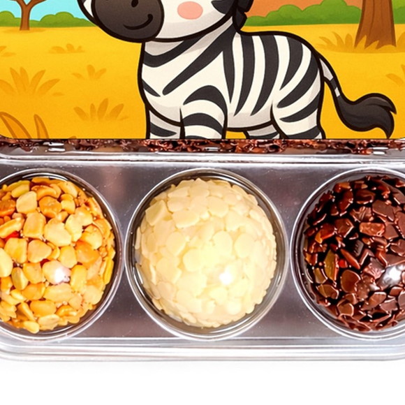 Embalagem Bolo Docinhos Personalizada Zebra Baby - Imagem 5