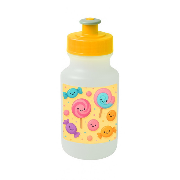 Garrafinha Squeeze Personalizada Balas e Pirulitos