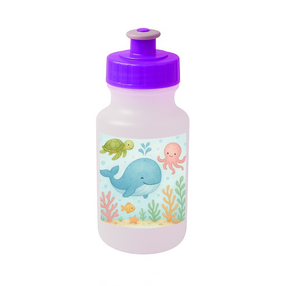 Garrafinha Squeeze Personalizada Baleia Aquarela - Imagem 5