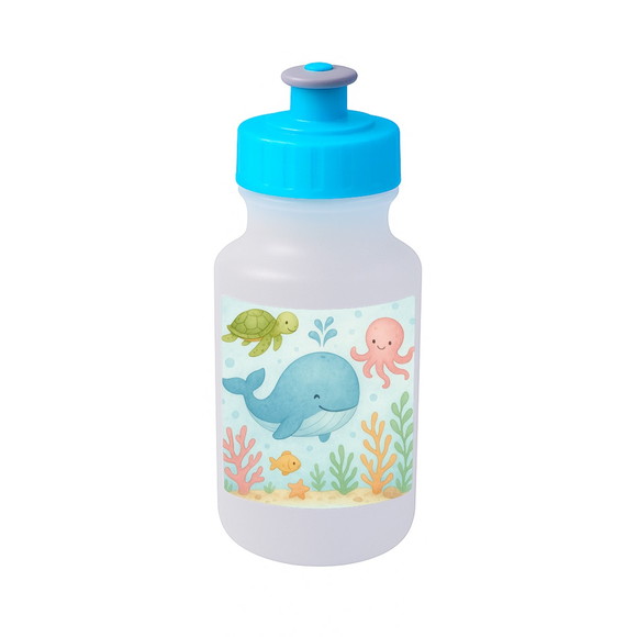 Garrafinha Squeeze Personalizada Baleia Aquarela - Imagem 2