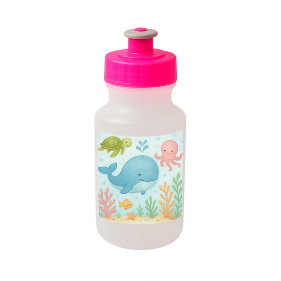 Garrafinha Squeeze Personalizada Baleia Aquarela - Imagem 3