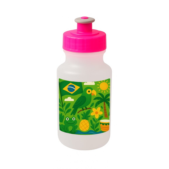 Garrafinha Squeeze Personalizada Brasil Verde Amarelo - Imagem 3