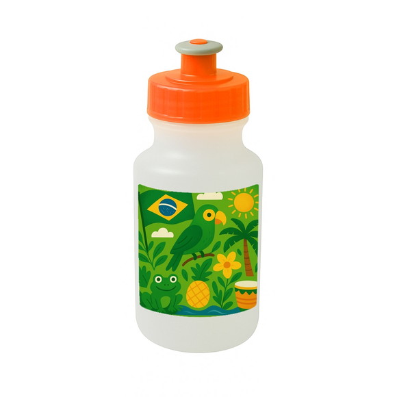 Garrafinha Squeeze Personalizada Brasil Verde Amarelo - Imagem 4