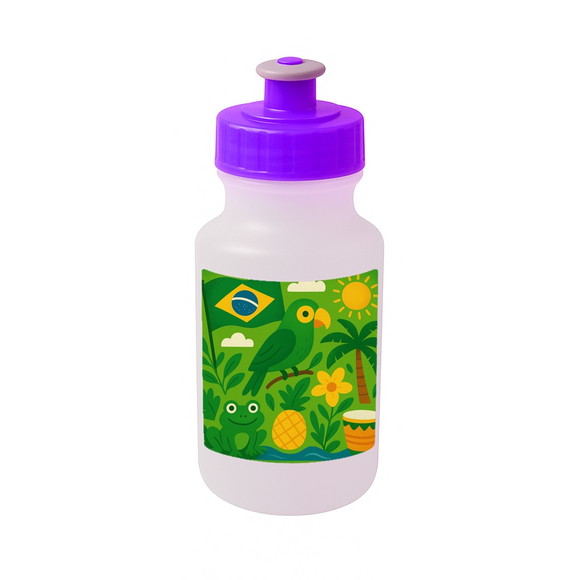 Garrafinha Squeeze Personalizada Brasil Verde Amarelo - Imagem 5