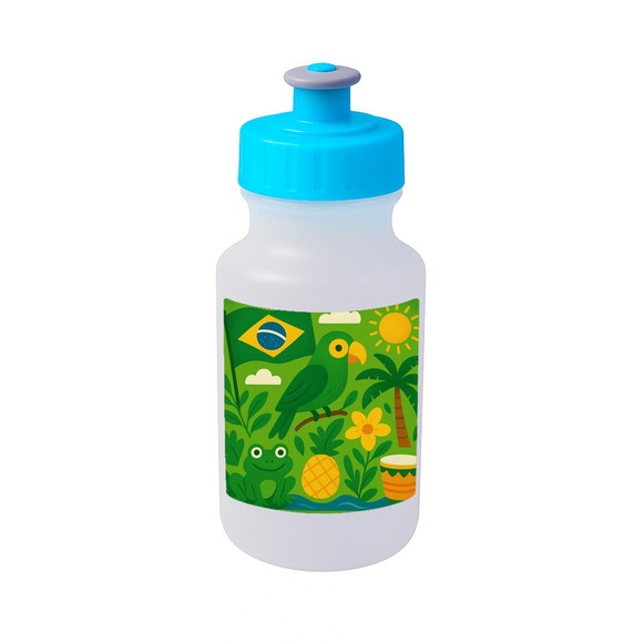 Garrafinha Squeeze Personalizada Brasil Verde Amarelo - Imagem 2