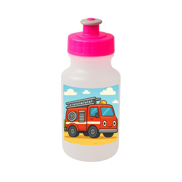 Garrafinha Squeeze Personalizada Caminhão de Bombeiro - Imagem 3