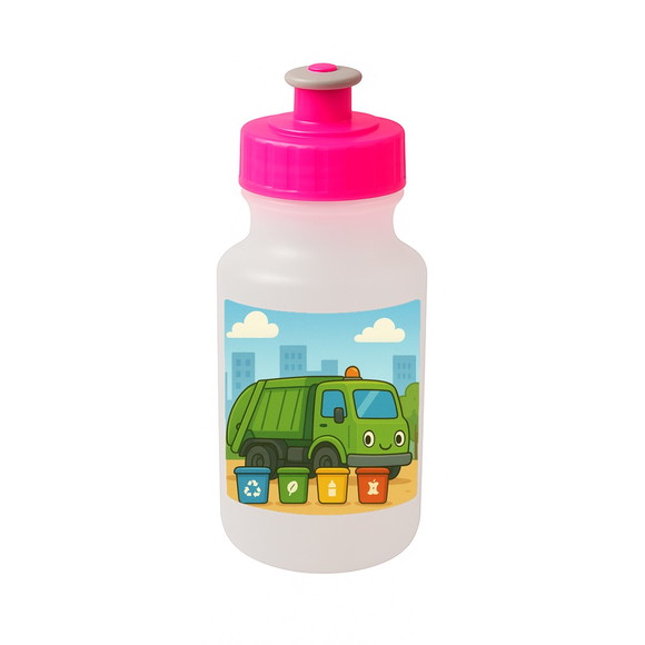 Garrafinha Squeeze Personalizada Caminhão de Lixo - Imagem 2