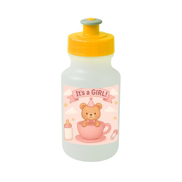 Garrafinha Squeeze Personalizada Chá de Bebê Menina