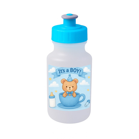 Garrafinha Squeeze Personalizada Chá de Bebê Menino - Imagem 2