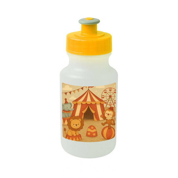 Garrafinha Squeeze Personalizada Circo Vintage