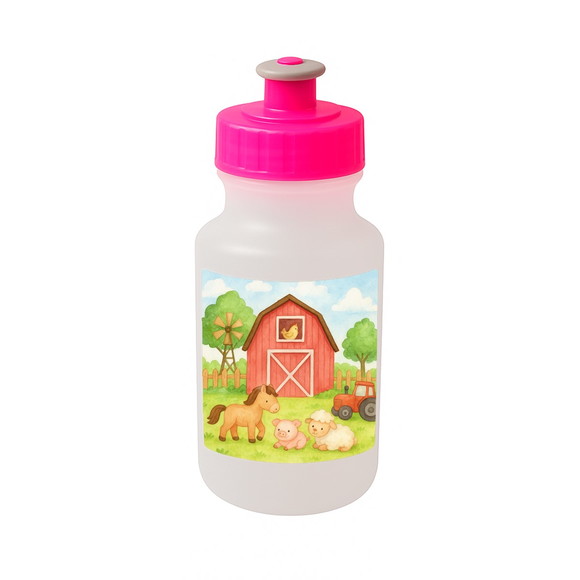 Garrafinha Squeeze Personalizada Fazendinha Aquarela - Imagem 3