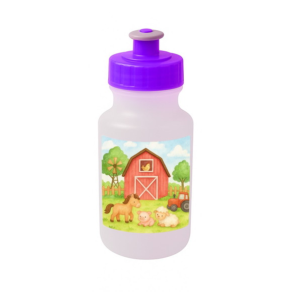 Garrafinha Squeeze Personalizada Fazendinha Aquarela - Imagem 5