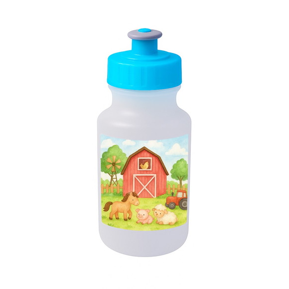 Garrafinha Squeeze Personalizada Fazendinha Aquarela - Imagem 2