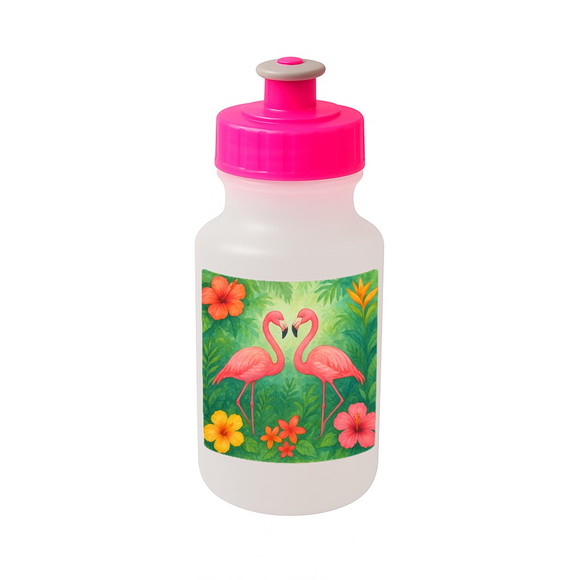 Garrafinha Squeeze Personalizada Flamingo Aquarela - Imagem 3
