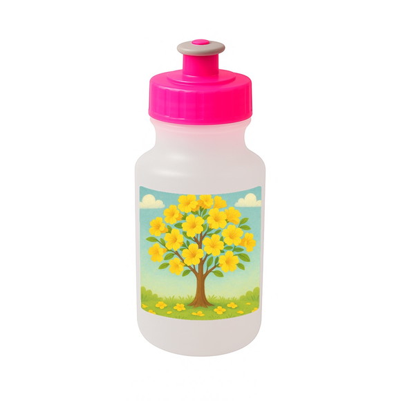 Garrafinha Squeeze Personalizada Flor de Ipê Amarela - Imagem 3