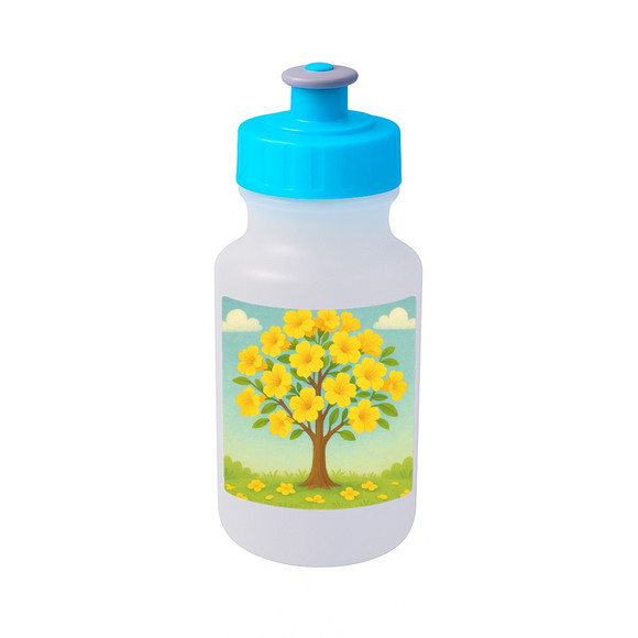 Garrafinha Squeeze Personalizada Flor de Ipê Amarela - Imagem 2
