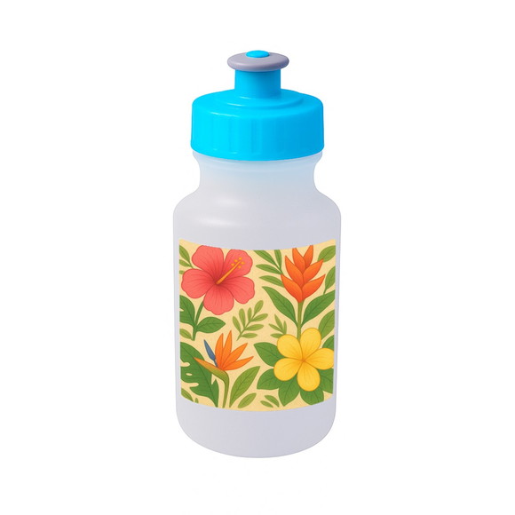 Garrafinha Squeeze Personalizada Flores Tropicais - Imagem 2
