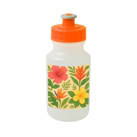 Garrafinha Squeeze Personalizada Flores Tropicais - Imagem 4