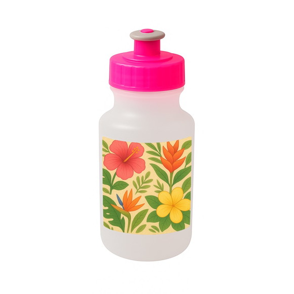 Garrafinha Squeeze Personalizada Flores Tropicais - Imagem 3