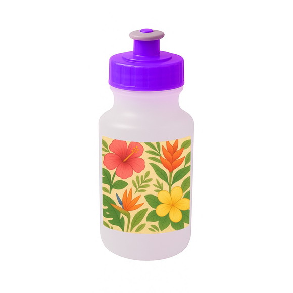 Garrafinha Squeeze Personalizada Flores Tropicais - Imagem 5