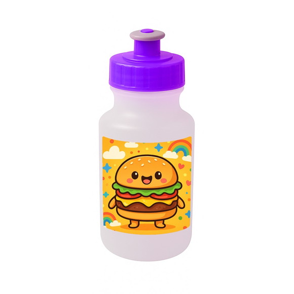 Garrafinha Squeeze Personalizada Hambúrguer Divertido - Imagem 5