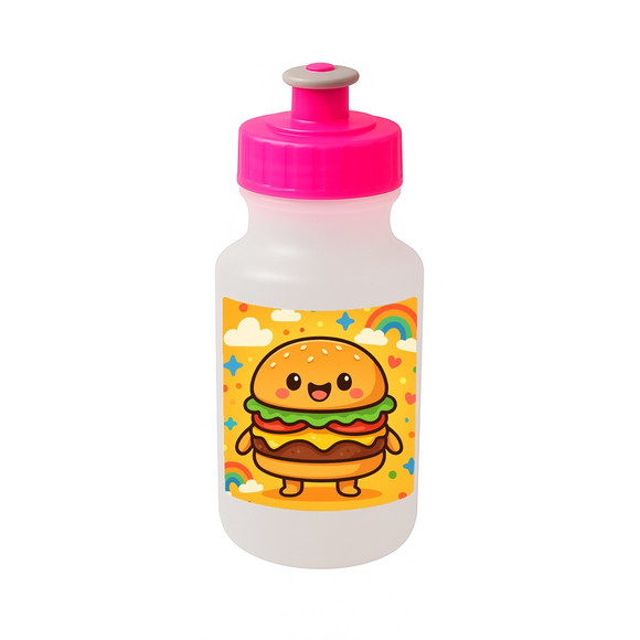 Garrafinha Squeeze Personalizada Hambúrguer Divertido - Imagem 3