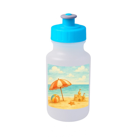 Garrafinha Squeeze Personalizada Mar e Praia Aquarela - Imagem 2