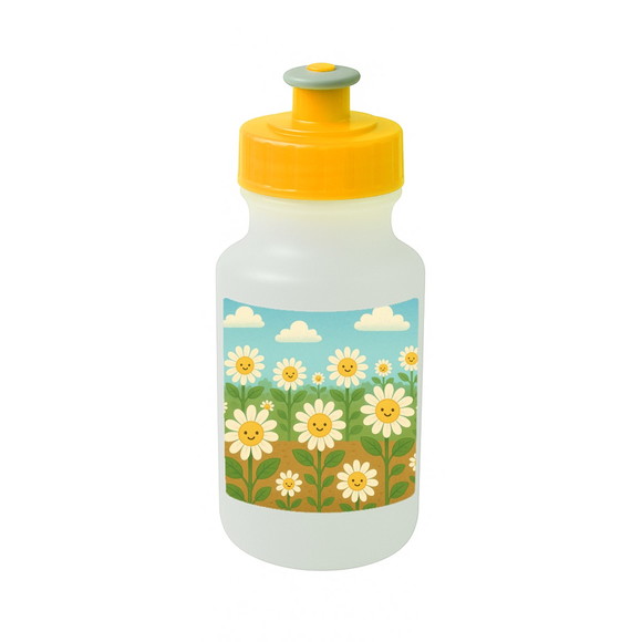 Garrafinha Squeeze Personalizada Margaridas
