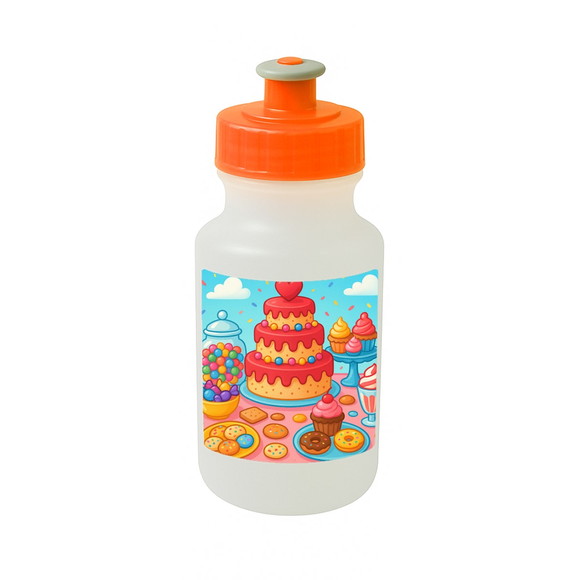 Garrafinha Squeeze Personalizada Mesa Doces Coloridos - Imagem 4