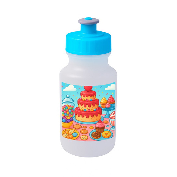 Garrafinha Squeeze Personalizada Mesa Doces Coloridos - Imagem 2