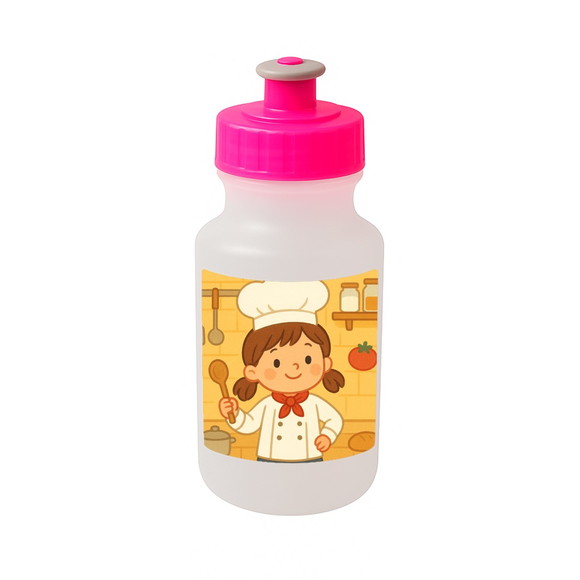 Garrafinha Squeeze Personalizada Mini Chefe Menina - Imagem 3