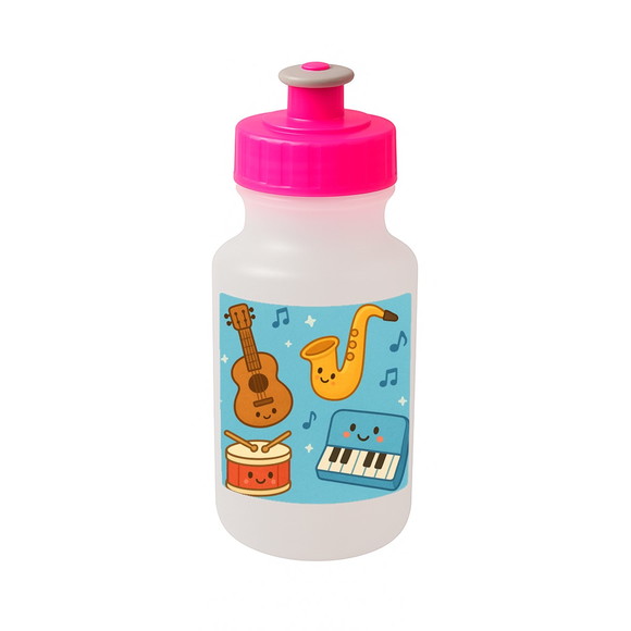 Garrafinha Squeeze Personalizada Músicas Instrumentos - Imagem 3