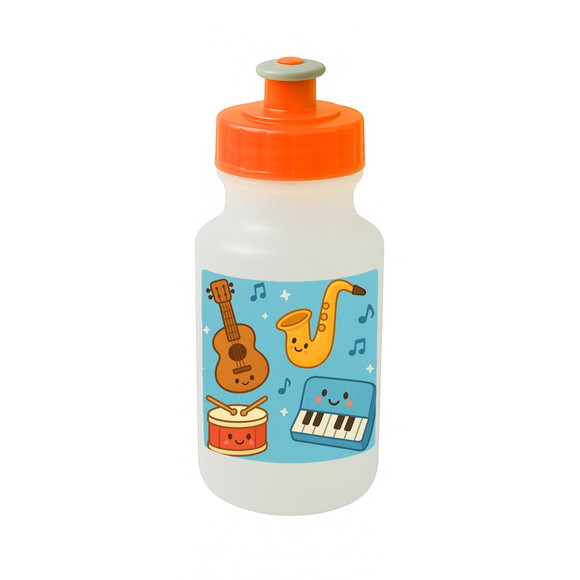 Garrafinha Squeeze Personalizada Músicas Instrumentos - Imagem 4