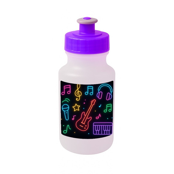 Garrafinha Squeeze Personalizada Neon Musical - Imagem 5