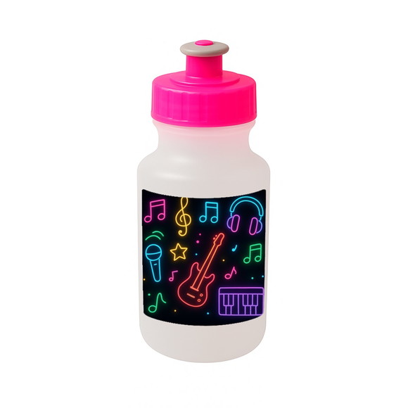 Garrafinha Squeeze Personalizada Neon Musical - Imagem 3