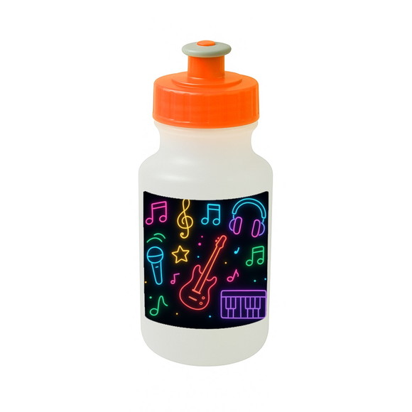 Garrafinha Squeeze Personalizada Neon Musical - Imagem 4
