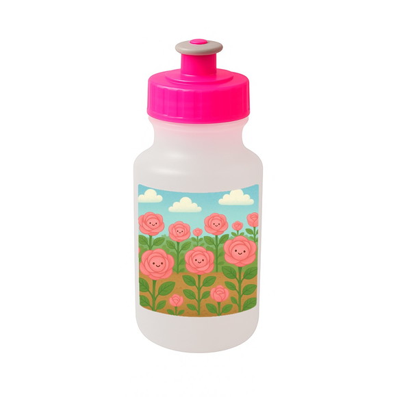 Garrafinha Squeeze Personalizada Rosas Fofas - Imagem 3