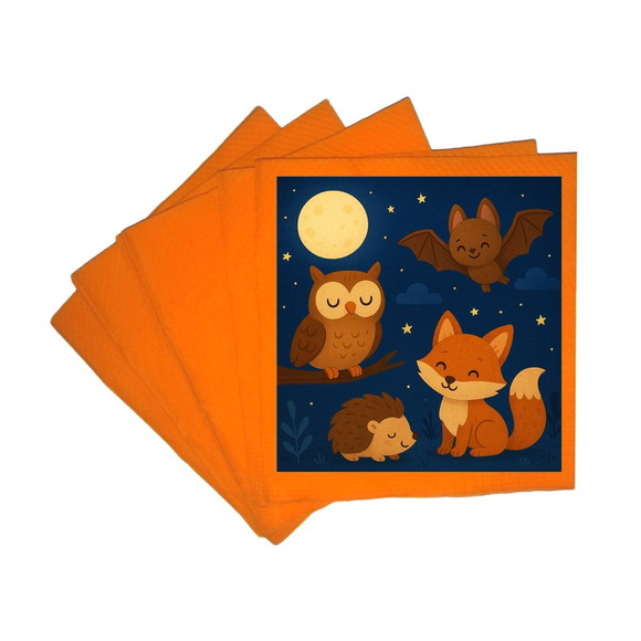 Guardanapo de Papel Personalizado Animais Noturnos - Imagem 5