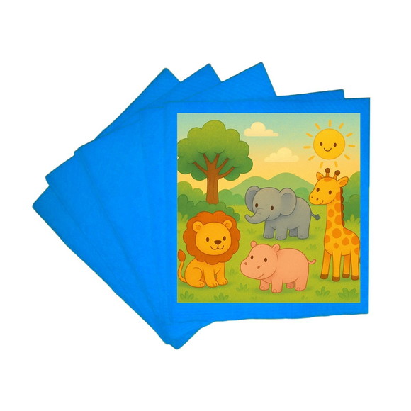 Guardanapo de Papel Personalizado Animais Selvagens - Imagem 2