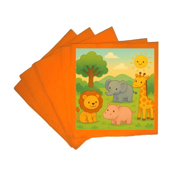 Guardanapo de Papel Personalizado Animais Selvagens - Imagem 5