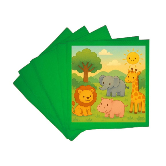 Guardanapo de Papel Personalizado Animais Selvagens - Imagem 4