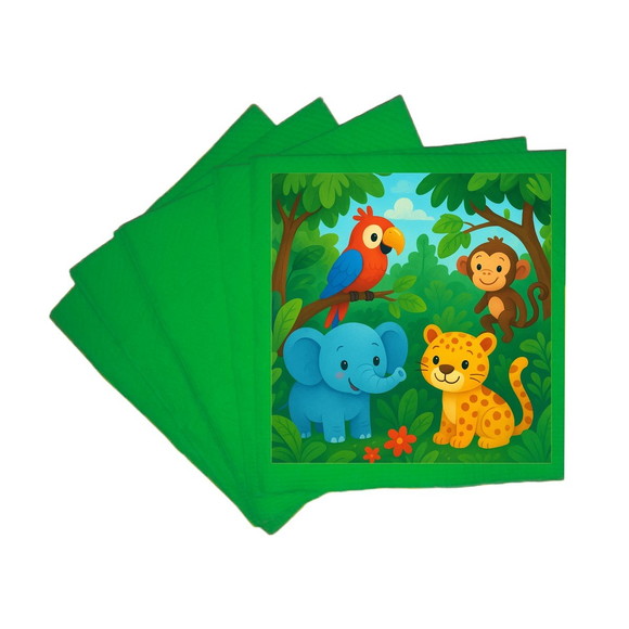 Guardanapo de Papel Personalizado Animais Tropicais - Imagem 4