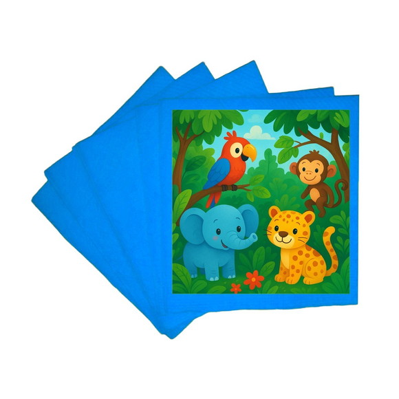 Guardanapo de Papel Personalizado Animais Tropicais - Imagem 2